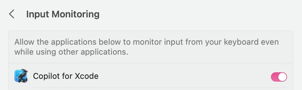 Input Monitoring