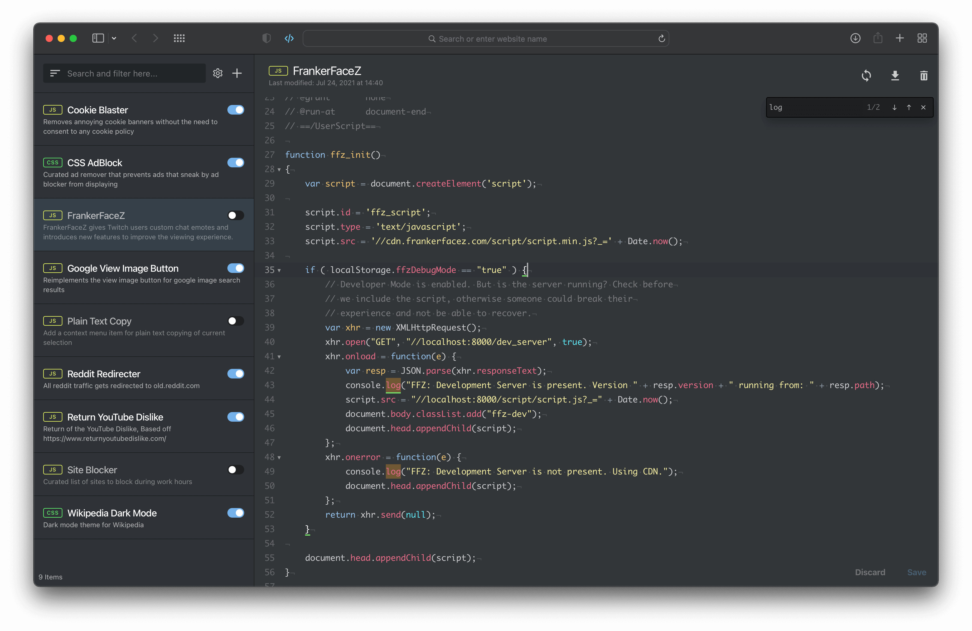 Userscripts Safari
