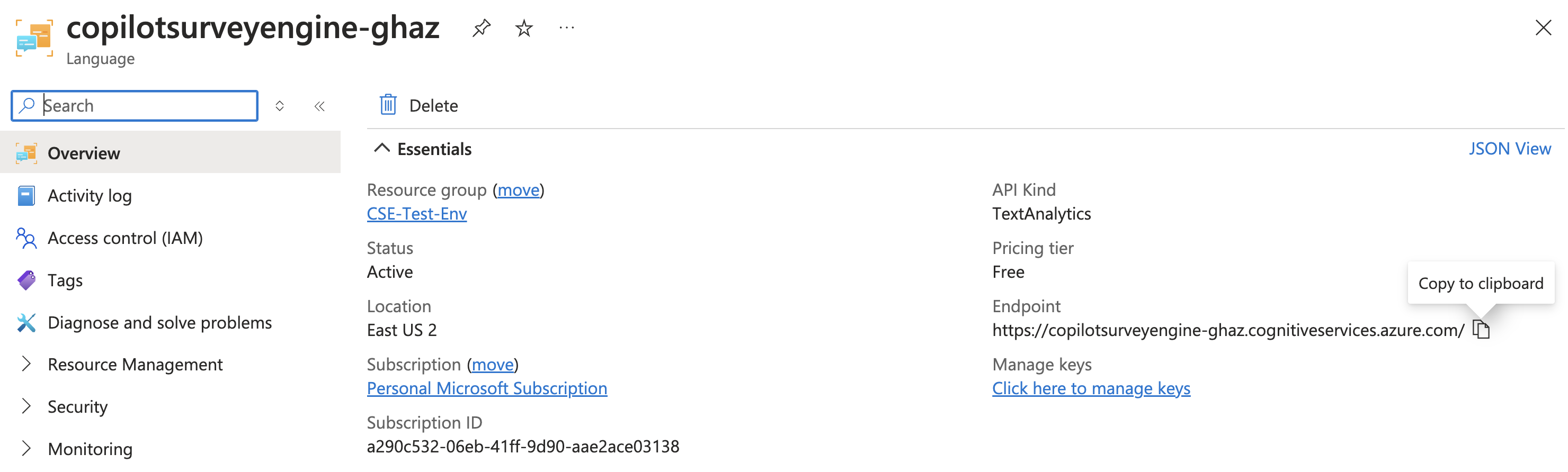 Image for Endpoint in Language Detection Service